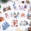 Winter Schnee DIY Collage Aufkleber - Weihnachten Journal Pack