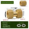 Copper Union with Inner/Outer Threads, Double Inner Thread Water Heater Connector Tee/Elbow Nipple, 46mm & 1" Thread, Different Diameters.