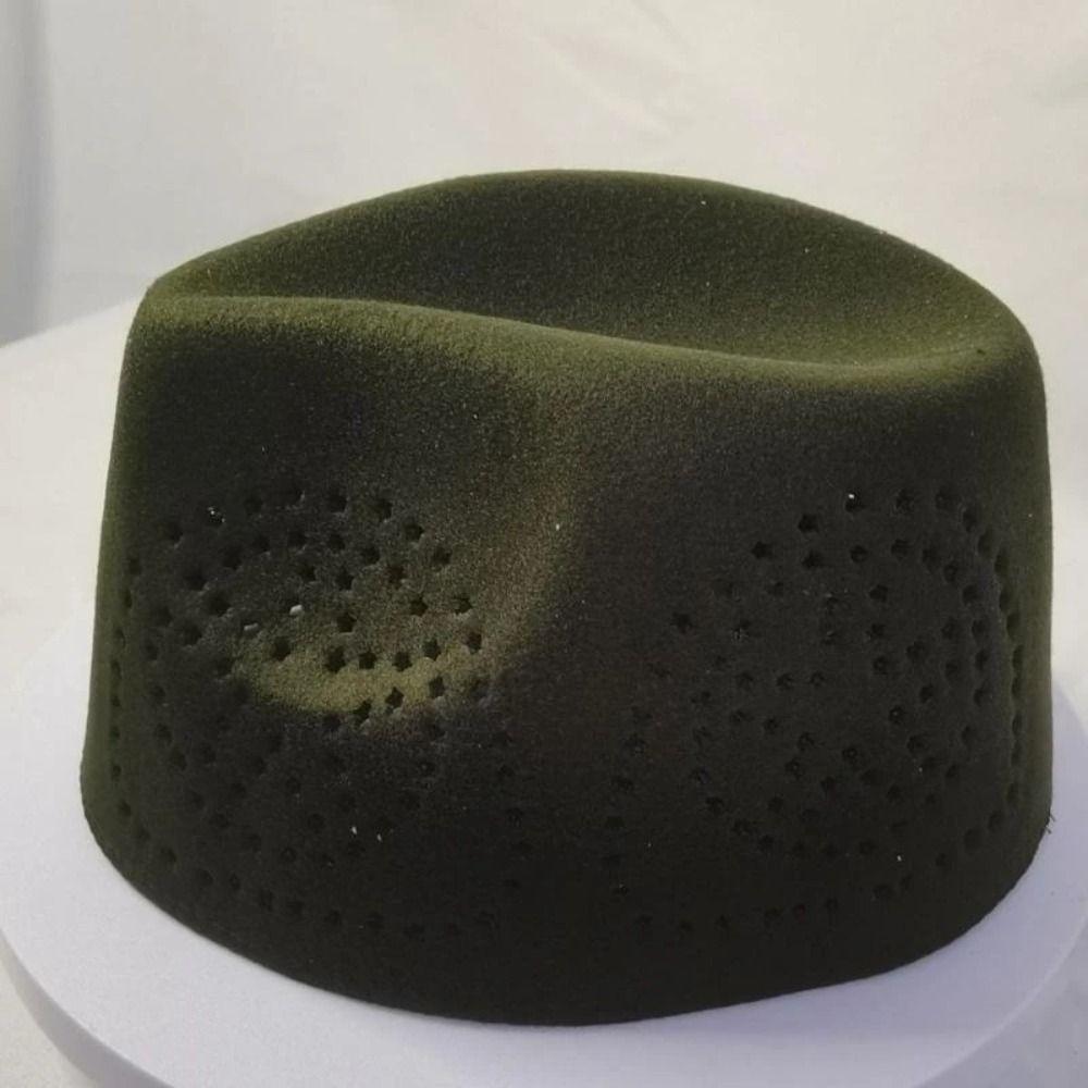 New Fabric Prayer Caps Breathable Soft Ethnic Festival Caps Hollowout Worship Caps Men
