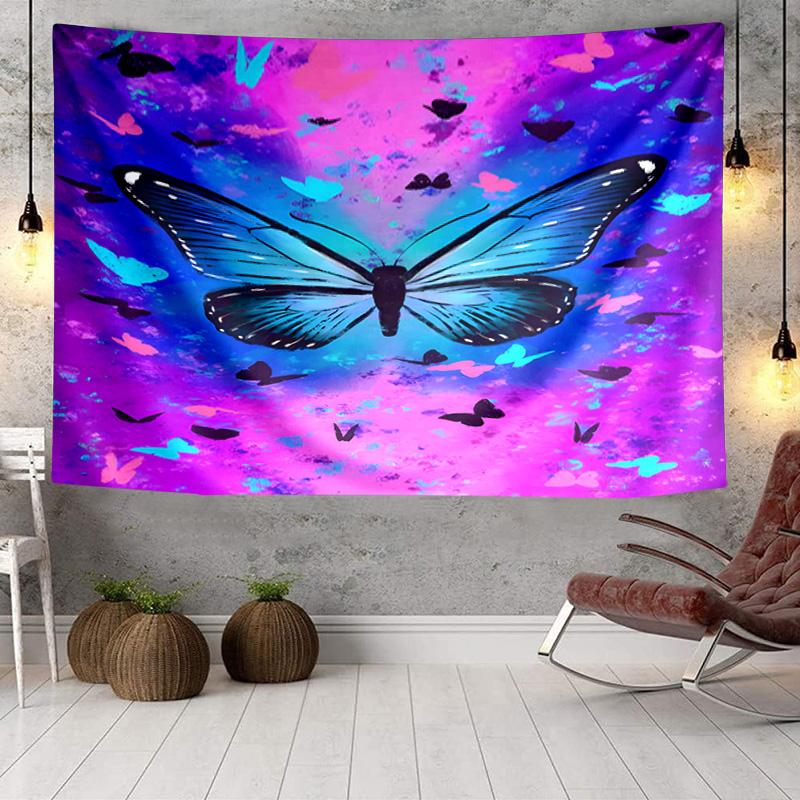Purple Butterfly Dreams Tapestry, Unique Design Tapestry, Wall Decor for Bedroom,Livingroom, Playroom,Heartwarming Fan Holiday Gifts