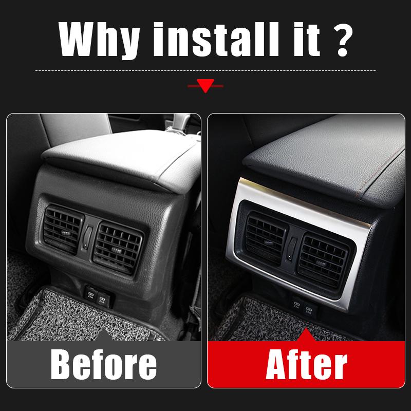 Car Accessories For Toyota Camry XV70 2018- 2022 2023 Stainless Rear Air Conditioning Vent Outlet Frame Cover Trim