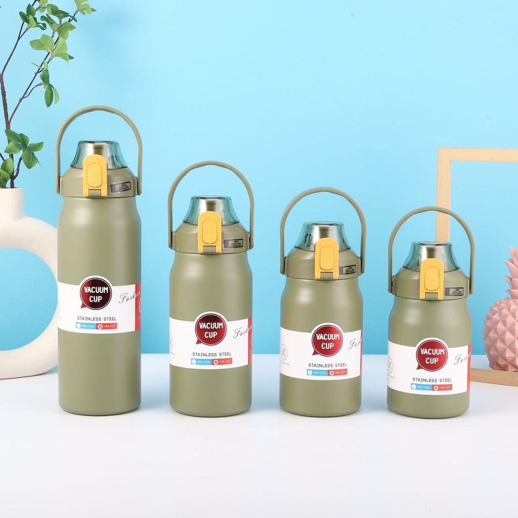 1,3 l/1,7 l Großvolumige Thermoflasche Outdoor-Becher Edelstahl-Thermoskanne Wasserflasche Tragbare Vakuumflasche Kalt- und Heiß-Trinkbecher