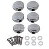Yibuy 6-Pack 17x13mm Chrome Alloy Machine Head Buttons for Electric Guitar and Ukulele, Exquisite Accessories