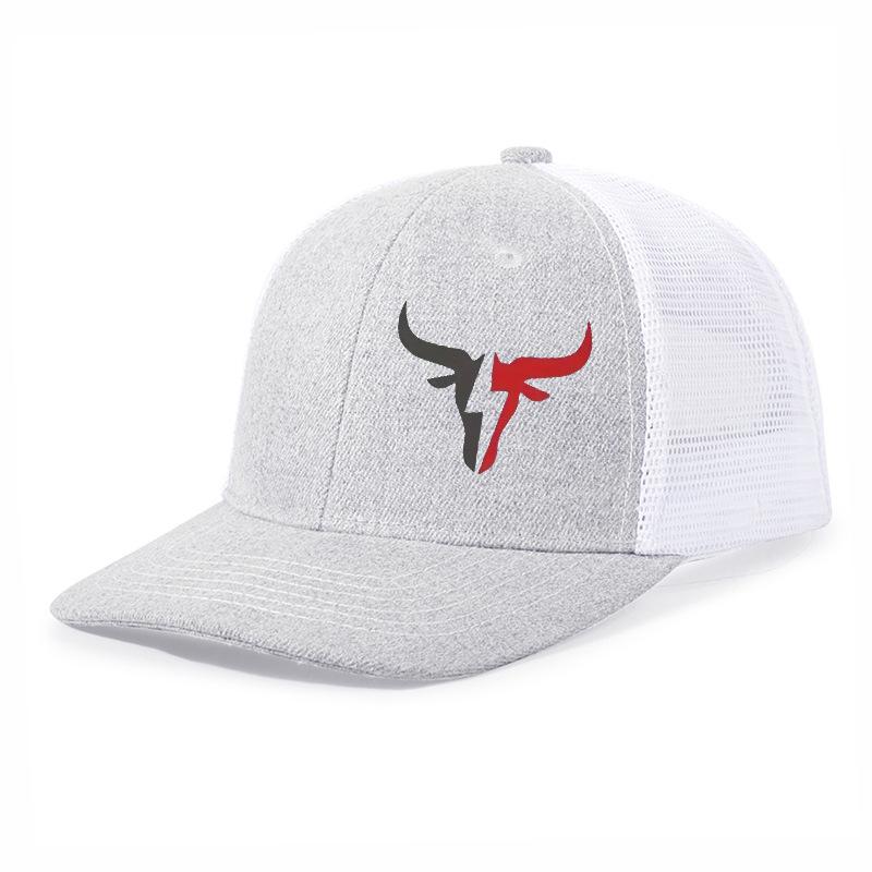Spring Summer The New Bull's Head Print Sunshade Net Hat Europe Fashion Hip Hop Truck Cap Adjustable Street Dance Baseball Hat