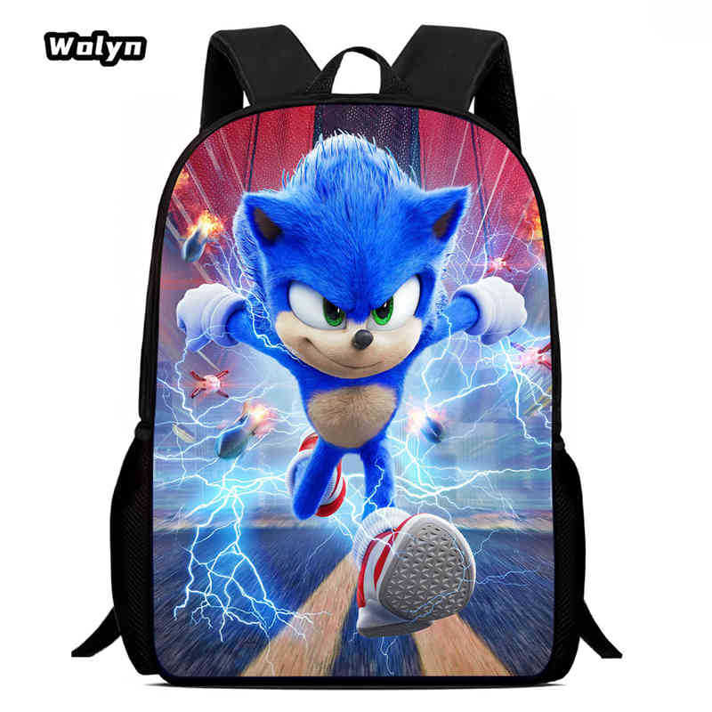 Sonic Schoolbag Large Capacity Multi-Function Spine Protection To Reduce The Burden Of Student Party Essential Comfortable Schoolbag