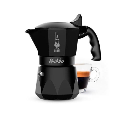 BIALETTI Brikka Black 2-Cup Stovetop Coffee Maker (Espresso Maker/Macchinetta) - Japan Exclusive