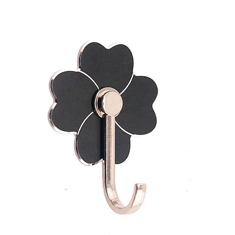 Four-Leaf Clover Adhesive Aluminum Hook for Bathroom & Kitchen