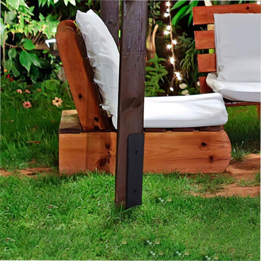 4pcs Adjustable Post Base Brackets Heavy Duty Pergola Post Base Brackets  Terrace Support