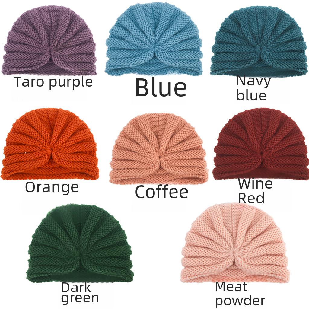 2022 New Autumn/Winter Warm Knitted Baby & Children's Wool Turban Hat