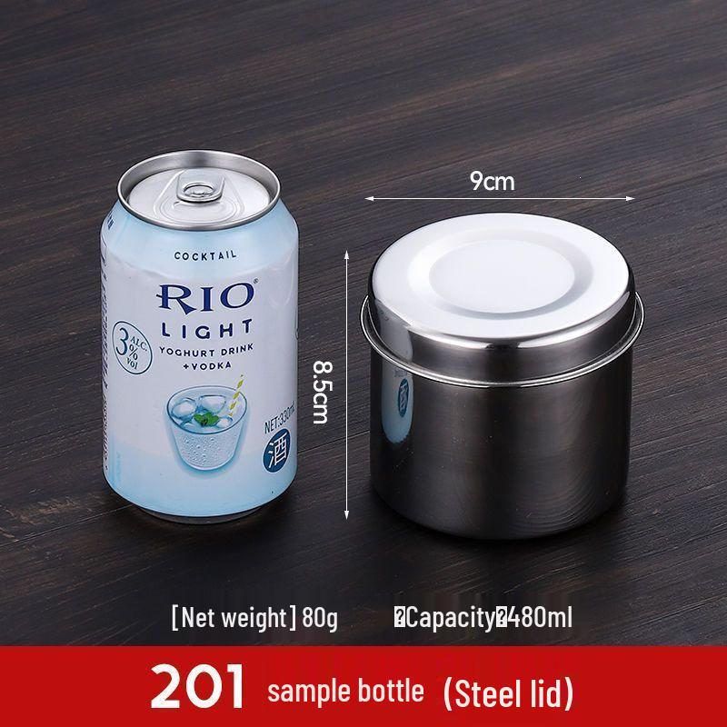 304 Stainless Steel Food Sample Box with Lid - Small Dish for Kitchen and Canteen Use
