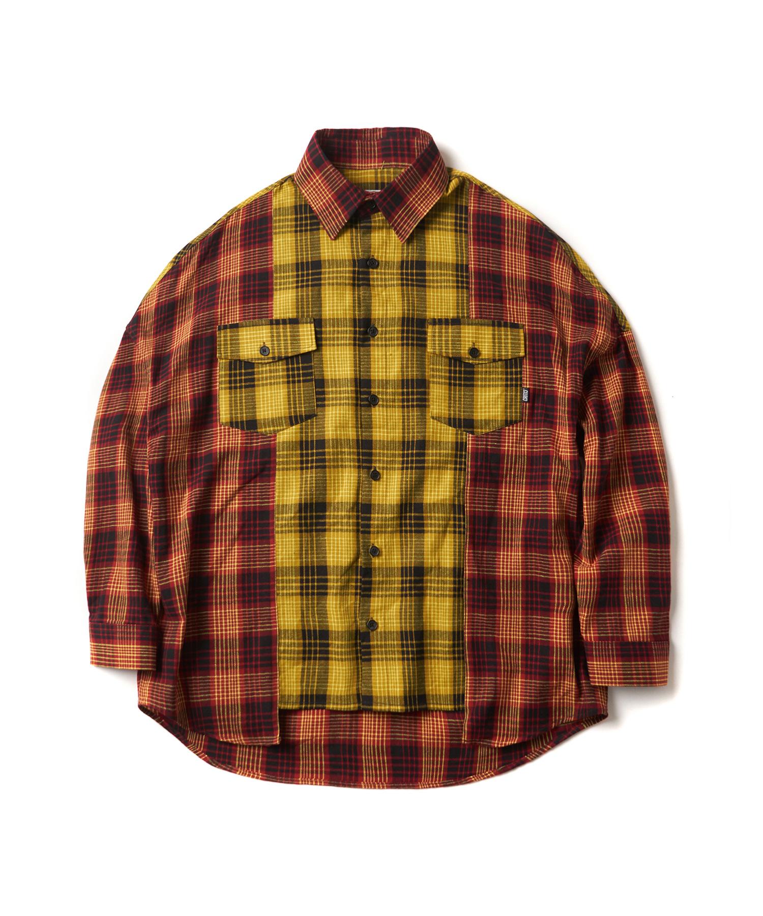 Critic Mixed Check Shirt Red Red/Mm