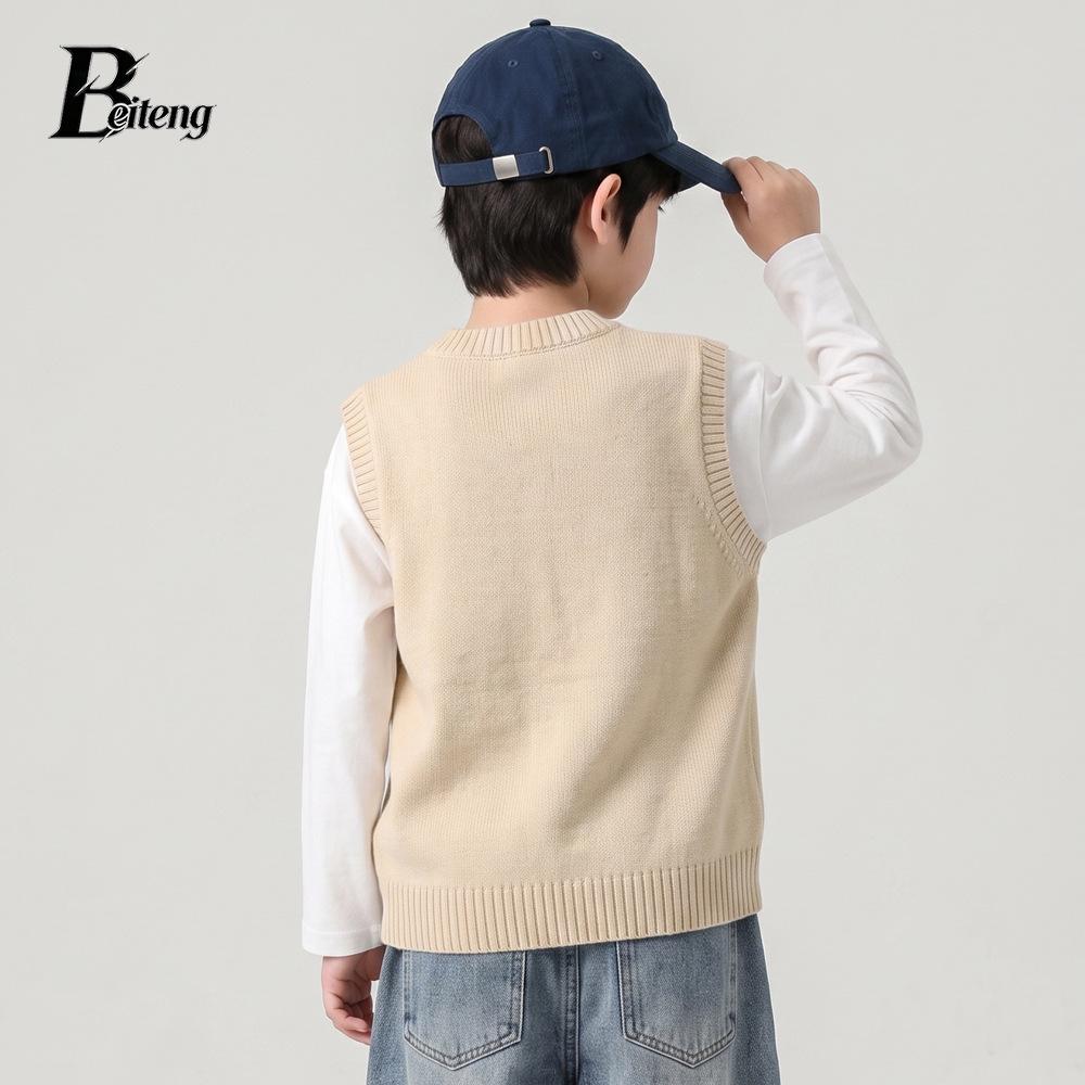 Muye Autumn Kids' Korean Style Knit Sweater Vest Cardigan - Boys' & Girls' Fashion Clothing