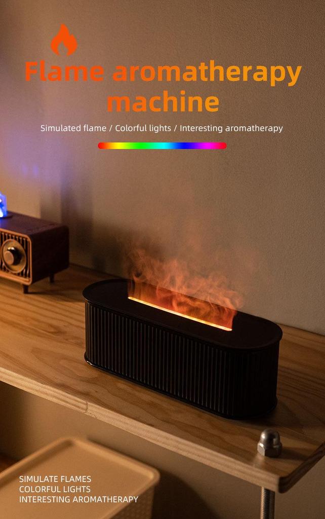 Silent Flame USB Humidifier & Aroma Diffuser with Colorful Night Light