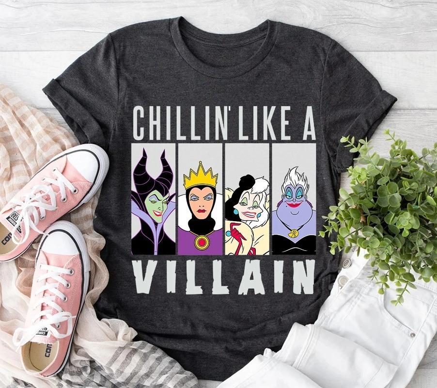 Disney Villains Gang Ursula Evil Queen Cruella Maleficent Shirt Villains Squad Tee Disney Family Matching Shirt