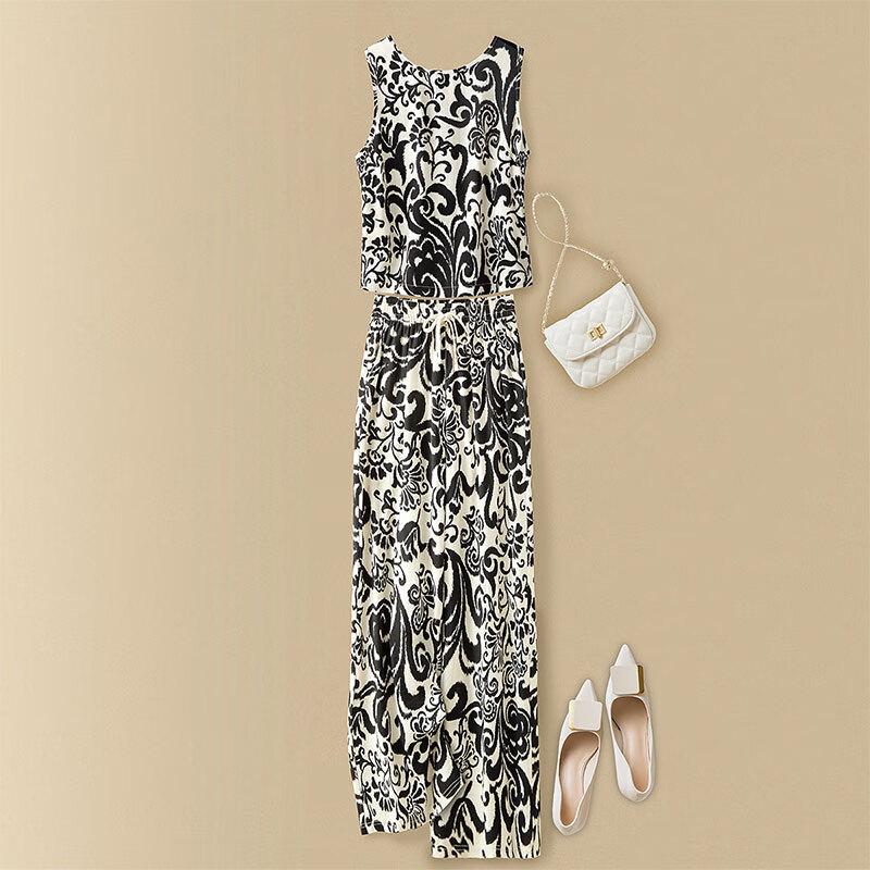 

Women s Summer Vest & Wide-Leg Pants Set L