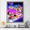 Disney 5D DIY Diamond Painting Disneyland Night Parade Full Round Diamond Mosaic Cartoon Cross Stitch Art Painting for Home Decoration