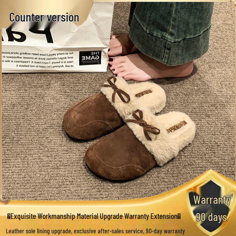 2025 Autumn/Winter Women's Fleece-Lined Birkenstock Toe Slippers – Warm, Furry, Versatile Outdoor Casual Footwear