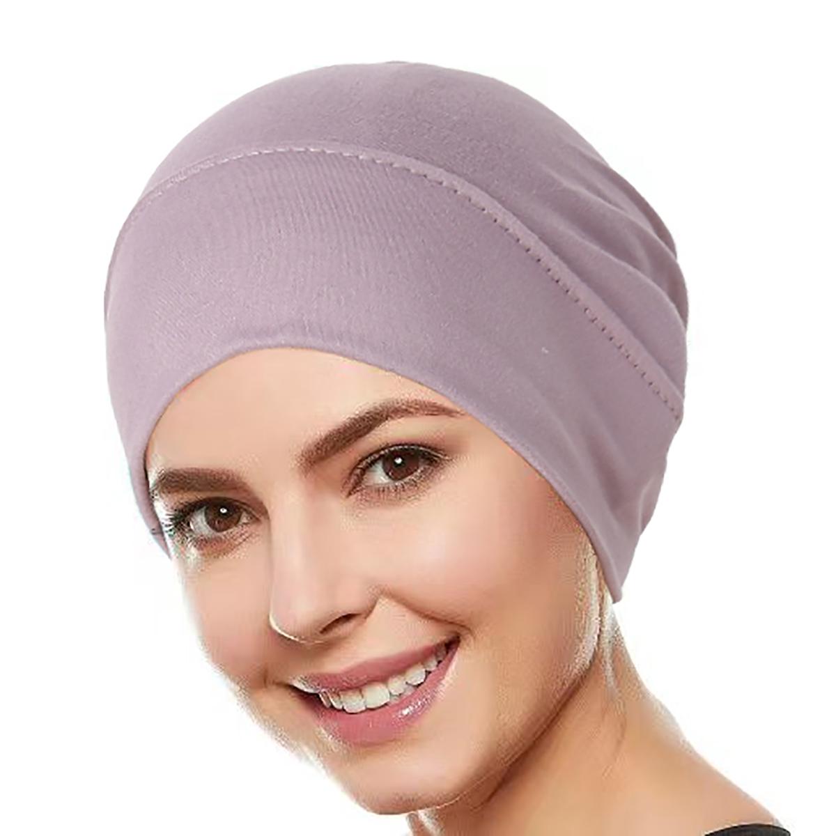 

Ramadan Solid Color Women Muslim Hijab Caps Wrap Head Soft Elastic Turban Bonnet Chemo Cap Headdress Wearable