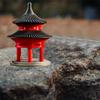 Chinese Pagoda Domed Pavilion Statue Ancient Building Model Japanese Decoration Miniature Rockery Aquarium Bonsai Ornament
