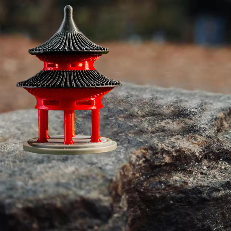 Chinese Pagoda Domed Pavilion Statue Ancient Building Model Japanese Decoration Miniature Rockery Aquarium Bonsai Ornament