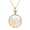 Colorful Natural Gravel Wishing Bottle Round Glass Phase Box Drift Bottle Pendant Necklace N576