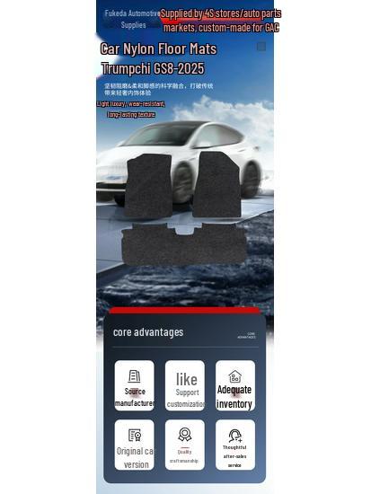 Durable & Comfortable Trumpchi GS8-2025 Rear Seat Nylon Floor Mats