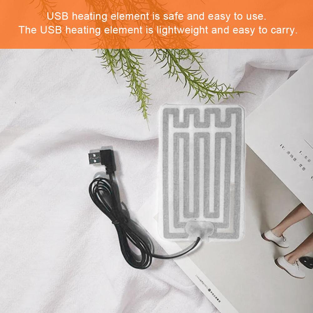 USB Heating Film Electric Heating Pad 5V Gloves Heater Foldable Carbon Fiber Heated Mat Multi-Function for Clothes Gloves Shoes