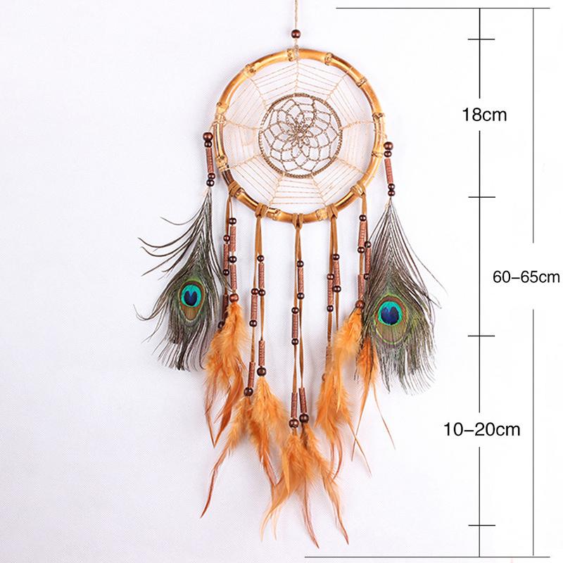 Dream Catcher Wall Decor Boho Feather Hanging Ornament Home Decoration Craft Gift for Bedroom Living Room Balcony Outdoor Car