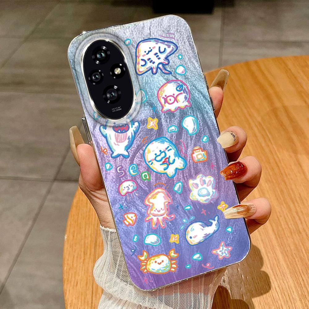 Gradient Colorful Pueple Butterfly For Huawei Honor 200 400 Lite X9a X9c X8a Magic5 Lite Cases Cover Phone Case Fundas Silicone Soft TPU Bumper