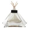 Cozy Detachable Pet Tent House Winter Warm Cat Dog Bed Washable Cushion Mat for Kittens Puppies Indoor Outdoor Shelter