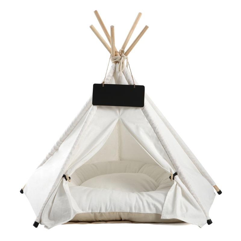 Cozy Detachable Pet Tent House Winter Warm Cat Dog Bed Washable Cushion Mat for Kittens Puppies Indoor Outdoor Shelter