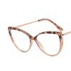 Cat Eye Glasses Metal Frame Blue Light Blocking TR90 Brand Designer Eyewear New Trend Gradient Color Frame Reading Eyegalsses