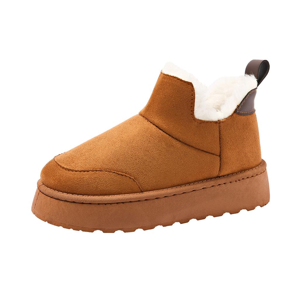 Winter Snow Boots Women's New Casual Velvet Short Boots Women's Cotton Boots Wear Thick-soled Snow Boots