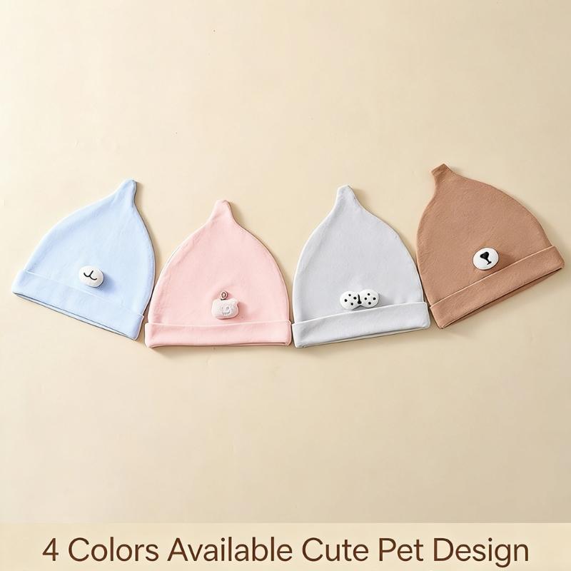 Newborns Nursery Hospital Hat Breathable Baby Beanies Hat Soft Caps Infant Baby Hats for Boys Girls Toddler 0-3 Month