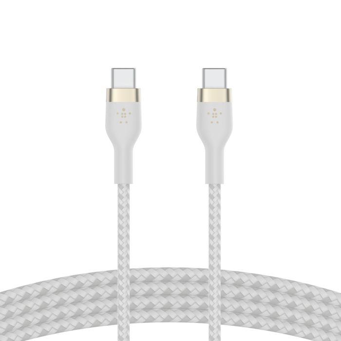 Belkin Câble USB-C vers USB-C Boost Charge Pro Flex 1 m Blanc - CAB011BT1MWH