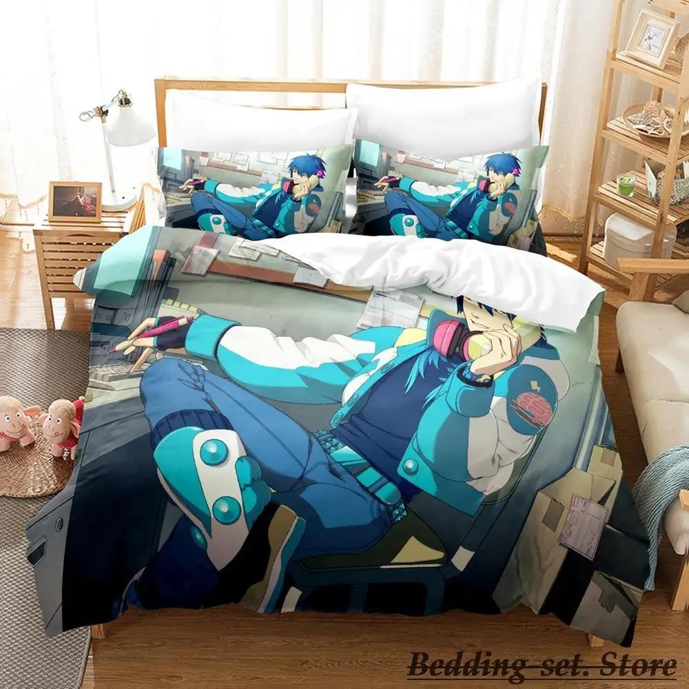 New DRAMAtical Murder Bedding Set Cartoon Anime Three-piece Set Adult Kid Bedroom Duvetcover Sets 3D Kawaii Letto Matrimoniale