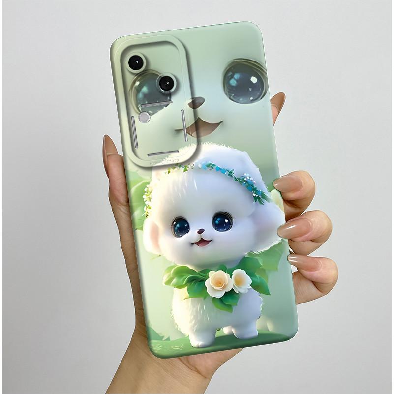For Vivo V30 V2318 Casing Liquid Soft Silicone Aesthetic Luxury Cover Full Protective Shell For Vivo V 30 V30 Pro 5G Phone Case