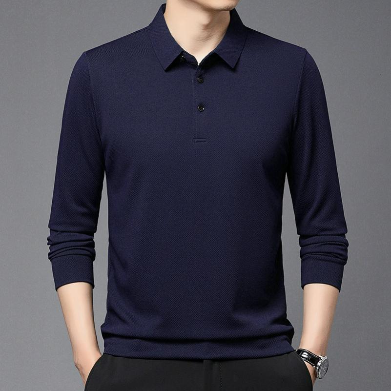 Dad Spring Tops, T-shirts, Long-sleeved Men's Bottoming Polo Shirts, Spring and Autumn Thin T-shirts