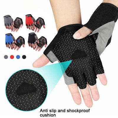 1Pair Cycling Gloves for Men Women Anti Slip Shock Absorbing Biking Gloves Half Finger Gel Pad Bicycle Gloves Breathable Gloves