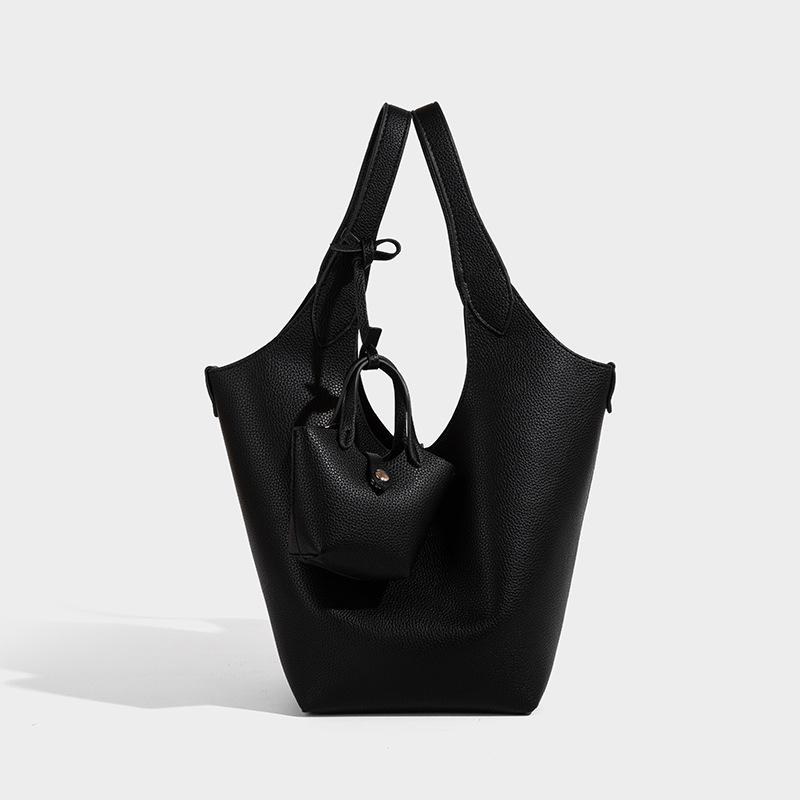 2025 New Niche Fashion Style Large Capacity Basket Bag High-End Bucket Bag Commuter Tote Crossbody Bag