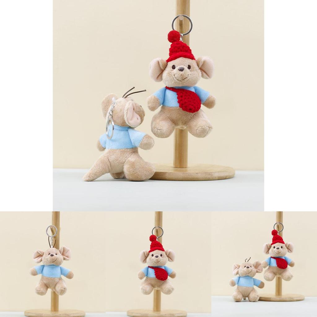 Rozkošná plyšová klíčenka s medvídkem-klokanem, přívěsek na tašku s designem z měkké krátké srsti