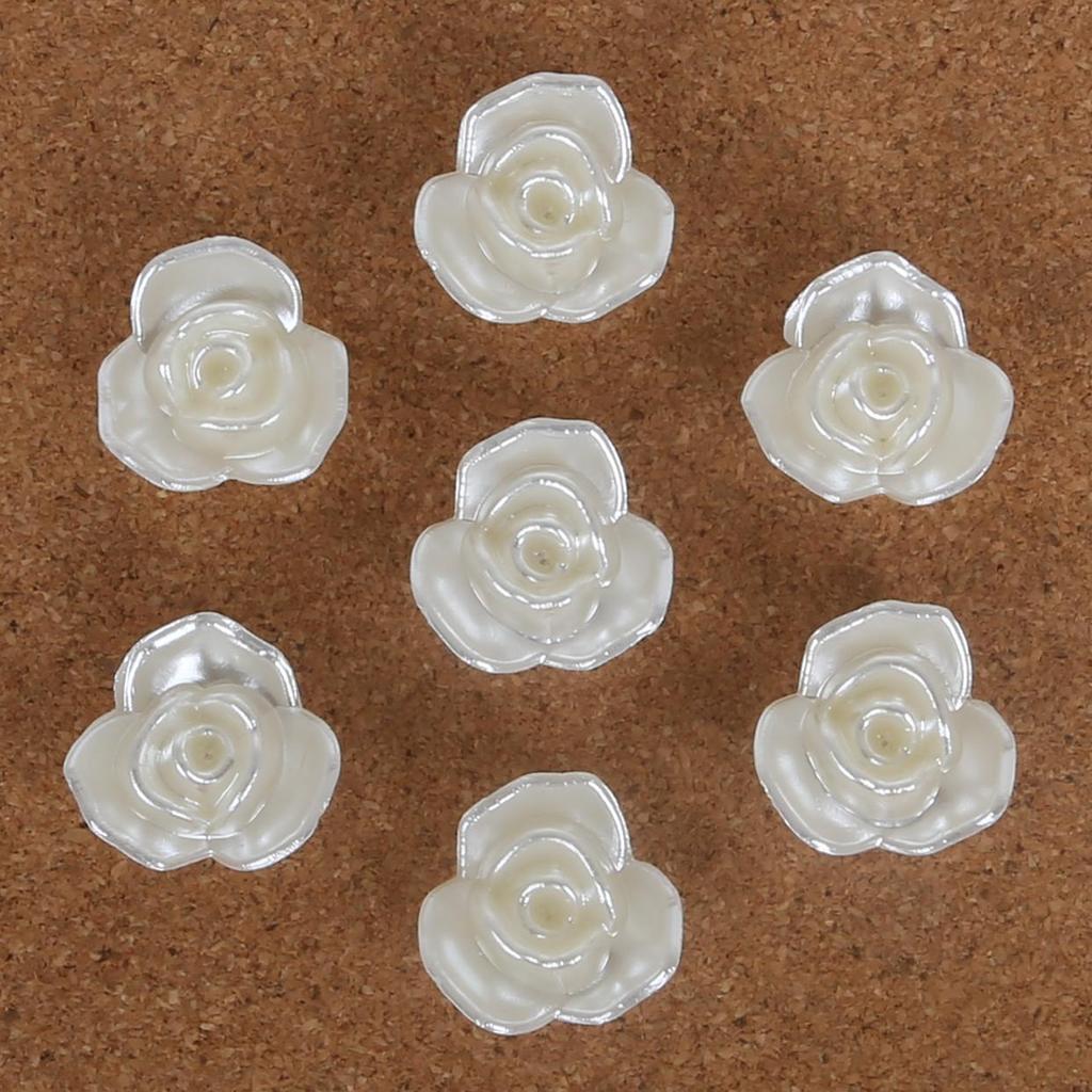 20-200Pcs Ivory Flatback Half Round Pearl Craft ABS Resin Imitation Pearl Resin Scrapbook Beads For DIY Decoration Handmade Craft Accessories