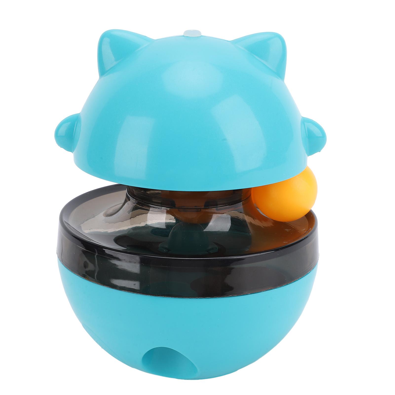 

Мяч-дозатор для кошачьих лакомств, интерактивная вращающаяся регулируемая головоломка с едой, игрушка-кормушка для кошек с медленным кормлением