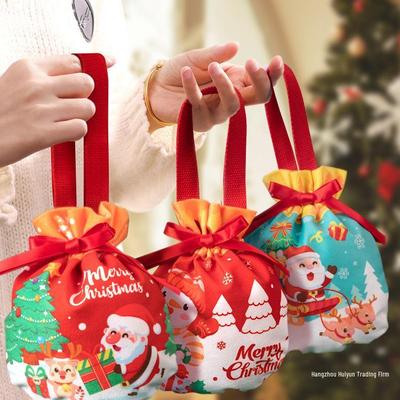 Christmas Eve Candy & Apple Gift Bag for Kids