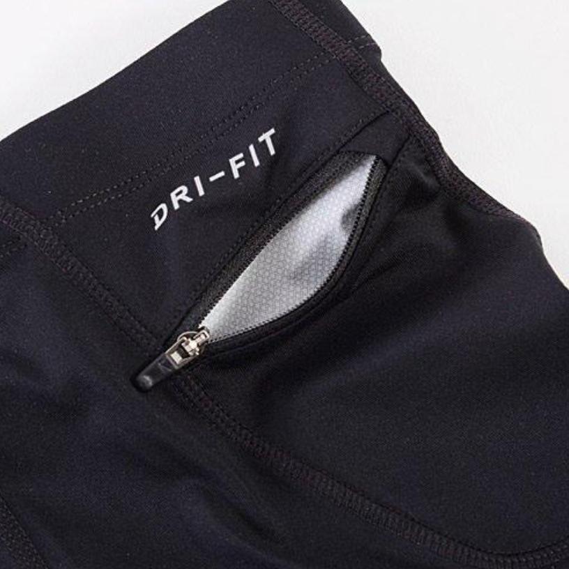 Nike Solid Color Logo Print High Waist Fitness Pants Men Bottoms Black 856887-010