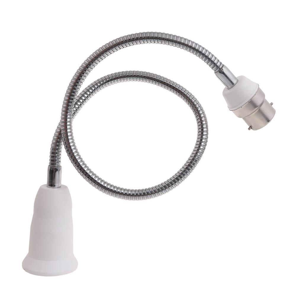 B22 to E27 Light Socket Extender Adapter Light Bulb Extension E27 Socket Extender Bendable Flexible Gooseneck Adjustable