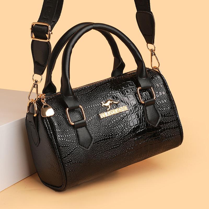 Fashion bag women's new high-end texture crocodile pattern handbag foreign style shoulder messenger bag