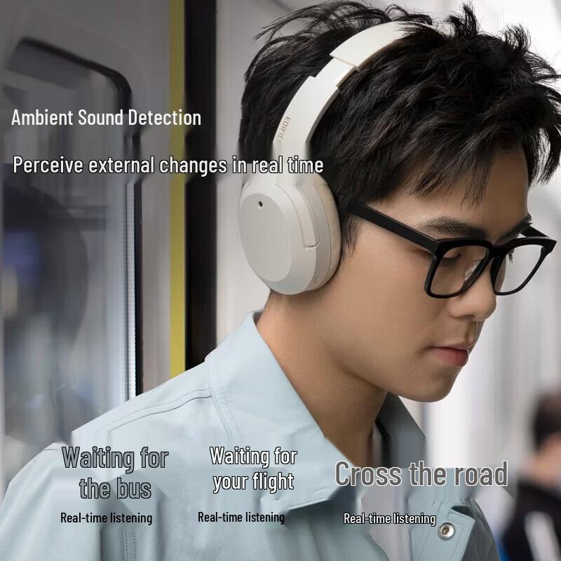 EDIFIER W820NB Double Gold Edition Over-Ear Active Noise Cancelling Bluetooth Headphones