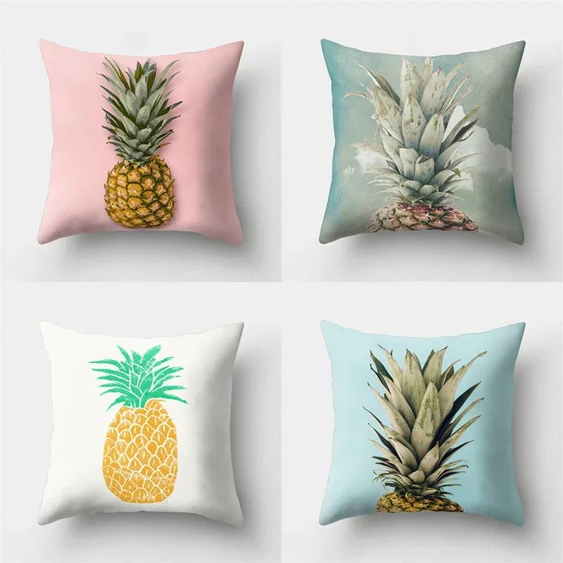 Creative Cartoon Pineapple Fruit Art Bedroom Sofa Car Waist Cushion Pillowcase Home Decoration