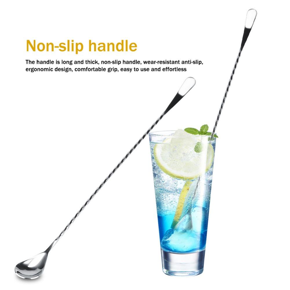 Stainless Steel Cocktail Stirring Spoon Teardrop Shape Drink Mixer Bar Spoon  Bartending